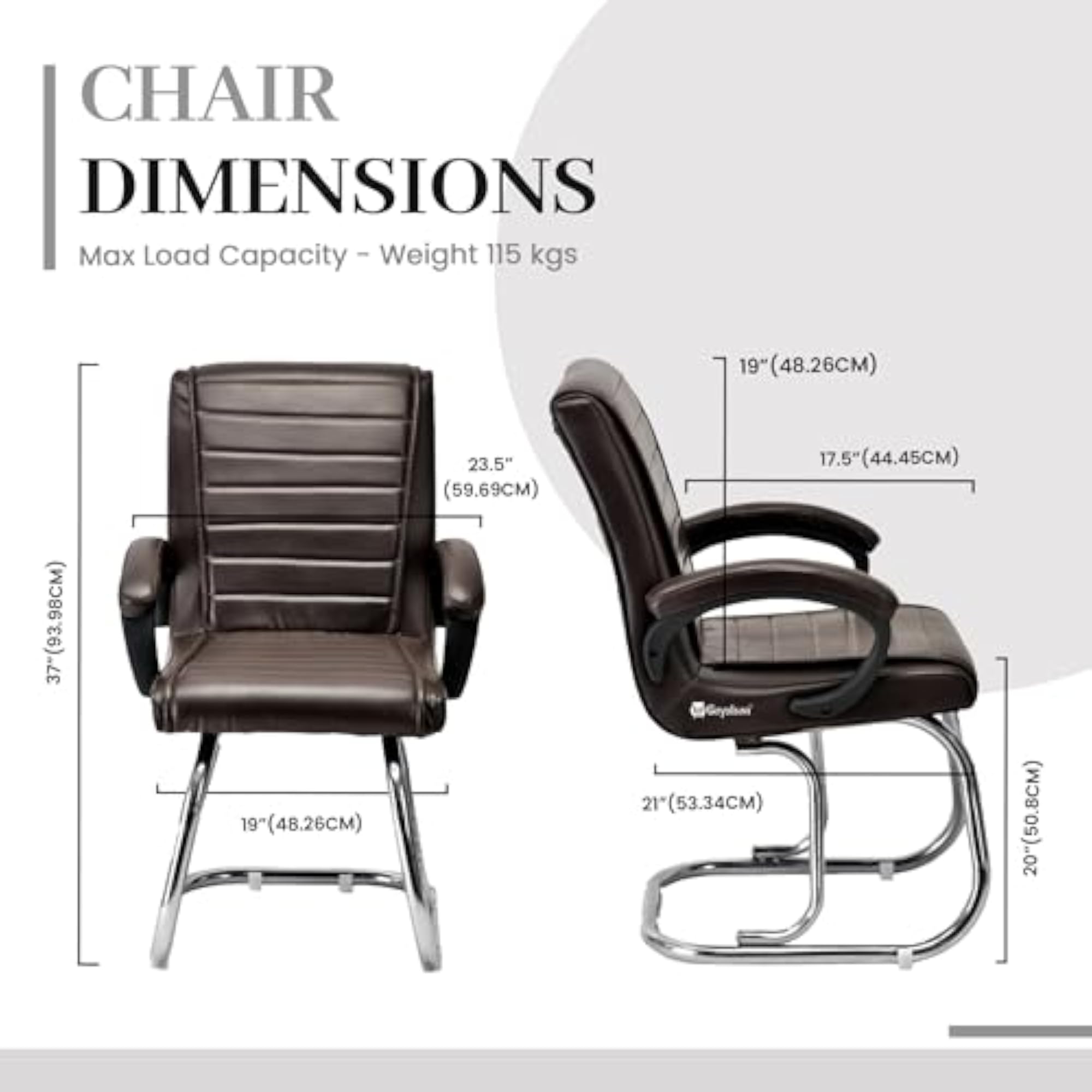 Executive Office Visitor Chair with Cushioned Seat Back