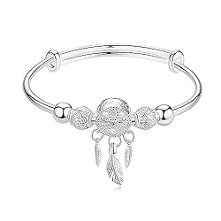 Luckimoli Silver Dream Catcher Bracelet
