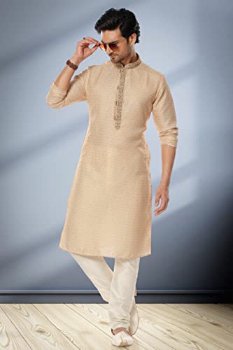 Indian Pakistani Men's Tunic Cotton Party Festive Ethnic Wear Kurta Pajama Dress Set4