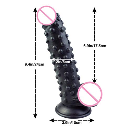 ARTIBETTER Longo Didlo Brinquedo Cavalo Iniciantes Casais Prazer Massageador Varas Preto