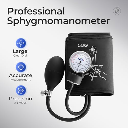 CUG Manual Blood Pressure Cuff - Professional BP Monitor with Case