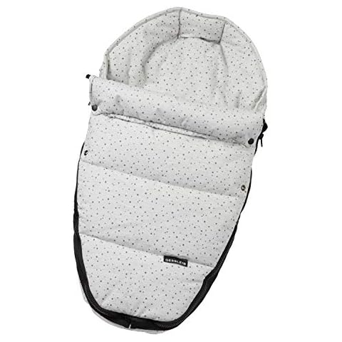 Gesslein 715731000 Baby-Nestchen, 731 Sterne grau meliert, warmes Kuschelnest/Fußsack für Neugeborene und Säuglinge, für Kinderwagen Wanne, Babyschale, Bettchen und Wiege, inklusiv Gurtschlitze Cover