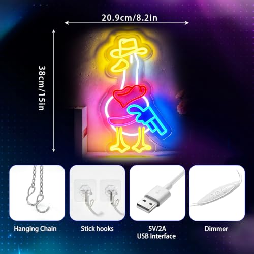 Image of Neon Sign, Goose Neon Signs for Wall Decor LED Signs Neon Light