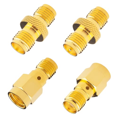Kit de 4 conectores RP-SMA SMA hembra a macho/hembra miniatura 1