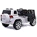 Toyota Land Cruiser 12V Power Children Ride-On Car Truck with R/C Parental Remote + MP3 USB Music Player + Leather Seat + LED Lights (White)