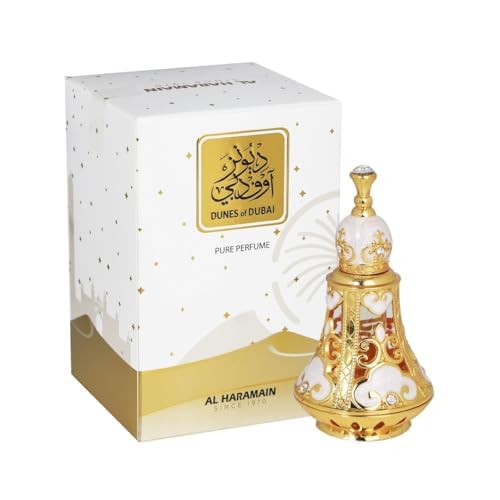 Al Haramain Dunes of Dubai Attar 12ml | Long Lasting Perfume Oil for Women | Luxury Unisex Arabian Fragrance | Concentrated Perfume Oil