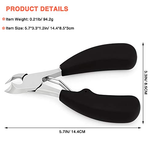 Image of BEZOX Precision Toenail Clippers Trimmer for Thick or Ingrown Toenails Fingernail Clipper (Also For Dog & Cat Nail Trimmer)