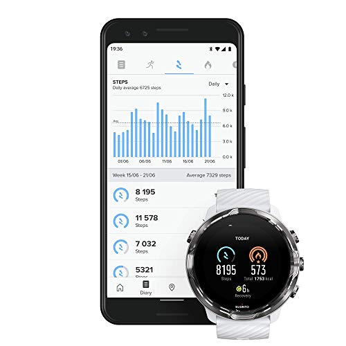 SUUNTO 7 GPS Sport Smart Watch, Bianco Borgogna