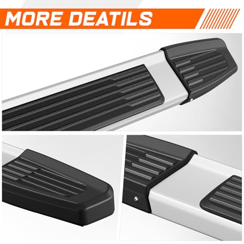 Estribos laterales aluminio 6 pulg Silver para Silverado miniatura 6