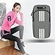 Armband Armtasche, Sport Laufen Doppel Reißverschluss Sportarmband, Leichtes Armband-Bügel-Halter-Beutel, Bequeme Handy-Armband-Hülle, Sport-Handy-Armband-Halter-Bügel, Radfahren Armtasche (Grau)
