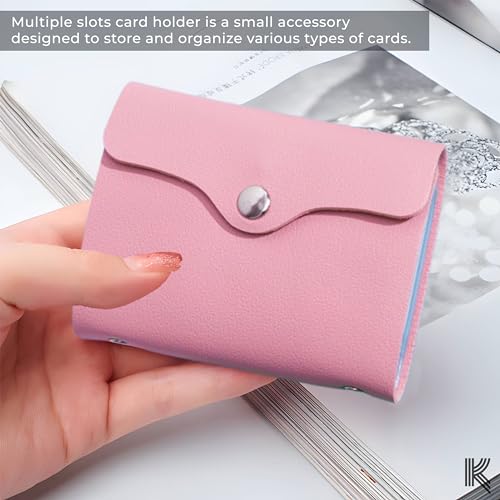 Image of Kraptick Card Holder Wallet for Men & Women - Credit Card Holder Organizer Multi Slot Card Case Wallet Compact Visiting Card Holder Slim Pocket Card Organizer for Daily Use & Travel (Plain)