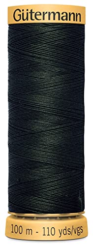 Hilo de algodón natural Gütermann, 110 yardas, color verde oscuro (spruce) miniatura 1