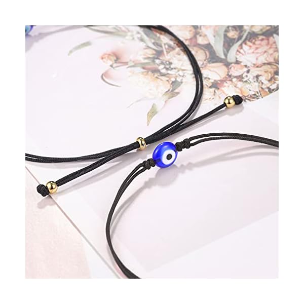 UNGENT THEM Evil Eye Anklet Bracelets for Women Nazar Kabbalah Red Protection BFF Friendship Ojo Turco Good Luck String Bracelets for Women Men Family