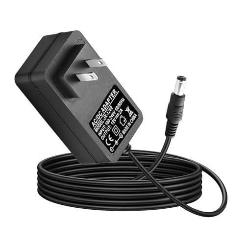 Image of 12V AC DC Adapter for Williams Legato Plus 88-Keys Digital Piano Keyboard, Alesis Recital 88-Key 61-Key Digital Piano Keyboard | IO 14 IO 26 Recording Interface Power Supply Charger Cord
