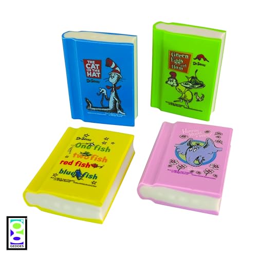 Raymond Geddes 69689 Dr Seuss Book Erasers For Kids (Pack of 48)
