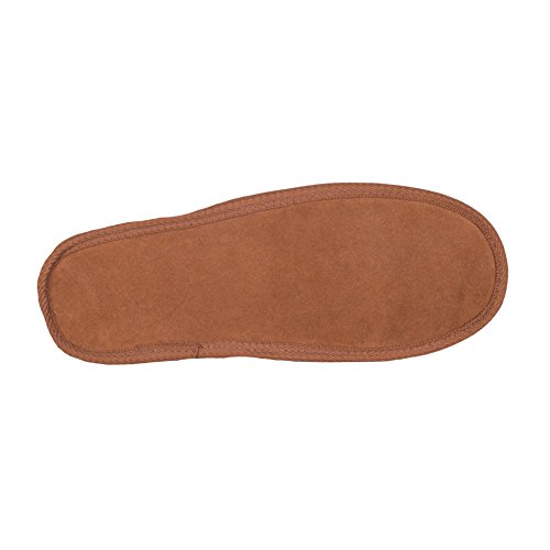 Image of Cloud Nine Men's Soft Sole Sheepskin Booties with Suede Leather | 100% sheepskin lining, soft suede sole, roll-up cuff, breathable warmth, lightweight flexibility, indoor comfort