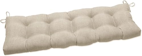 Vista 44 de Pillow Perfect Tory Solid Indoor/Outdoor Wicker Patio Sofa/Swing Cushion Tufted, Weather and Fade Resistant, 18" x 48", Green