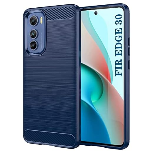 Capa para celular Motorola Edge 30 (incluindo duas Película protetora temperada) capa macia anti-queda com case borda elástica -Azul