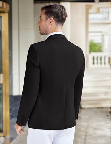 COOFANDY Men's Casual Knit Blazer Stretch Slim Fit Sport Coat Two Button Lightweight Suit Jackets3