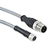Sensor Cable, M12 Sensor Straight 3 Position Plug, M8 Sensor Straight 3 Position Receptacle, 1 m