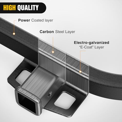 Image of Nilight Class 3 Trailer Hitch 2 Inch Receiver Tow Hitch Compatible with 2021 2022 2023 2024 2025 Hyundai Santa Fe 2021-2025 Kia Sorento Black Powder Coated