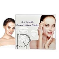 Anti Falten Pflaster 18 Stück, Wrinkle Patches für Stirn Augen Mundwinkel, Silikonpflaster Wiederverwendbares, Face Lifting Tape Reduzieren Sie Hals und Brustfalten, Face Tape Anti Aging und Strafft