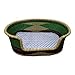 Woven Dog Bed Basket, Large Dog Basket with Mattress,Wicker Flexible Handmade Dog Bed, Round Dog Bed (Small)
