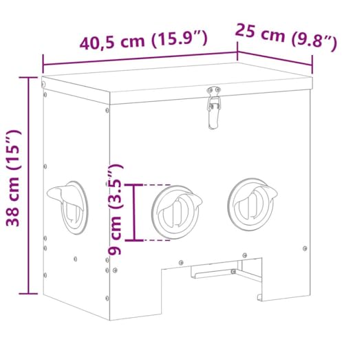 Mangeoire pour poules 40,5 cm pour protéger vos aliments - 3