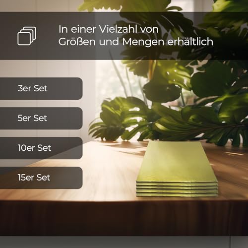 KITCHENDREAM Cake Board Set, Kuchenplatte, Eckig, Gold und Silber, 3 mm dicke Pappe… – Ansicht 3