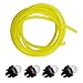4 Pezzi Lampadina Primer a Scatto Pompa Benzina a Bulbo and One 1.5m Long Tubing with Inner Diameter 2.5mm Giallo Tubazione Benzina per Stihl Weed Eater McCulloch Ryobi Echo