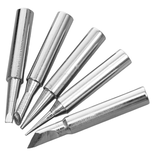 Operitacx 5piezas Kit De Puntas De Soldador Reemplazo Duraderas Diseño Fácil De Usar Para Electrónica y Soldadura Precisa Resistente Al Desgaste y Corrosión Múltiples Formas Para Diversos