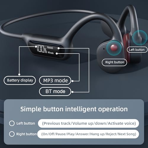 Écouteurs de natation étanches Bluetooth 10m à conduction osseuse et lecteur MP3 32 Go - 8