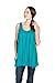 Savi Mom Maternity & Nursing Tank Top Tunic Shirt Pockets Breastfeeding (Medium, Teal)