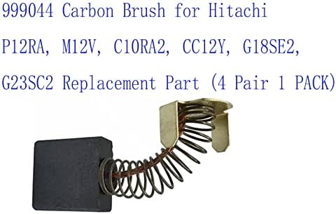 Miniatura 2 de 999044 - Cepillo de carbono para Hitachi P12RA, M12V, C10RA2, CC12Y, G18SE2, G23SC2 pieza de repuesto (4 pares, 1 paquete)
