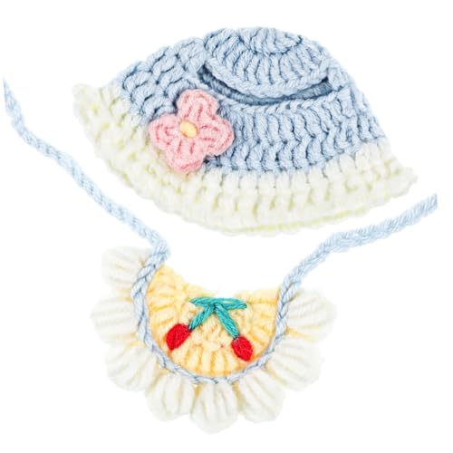 BESPORTBLE Puppenkleidung Mit Fangzähnen Puppenlätzchen Mit Mütze Puppenzubehör Kopfbedeckungen Für Babypuppen Babypuppen Outfits Puppen Weihnachtshüte Miniatur Puppenkleidung Puppenhaus
