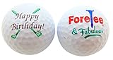 Westmon Works Happy 40th Birthday Golf Balls Set of 2 Golf Ball Golfer Gift Pack