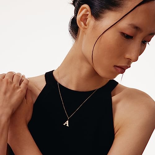 Gelin 14K Solid Gold Custom Block Letter Pendant for Women | 14K Real Gold Initial Charm | 14K Gold Initial Necklace Pendant | 14K Gold Personalized Jewelry | Gift for Anniversary, Pendant Only3