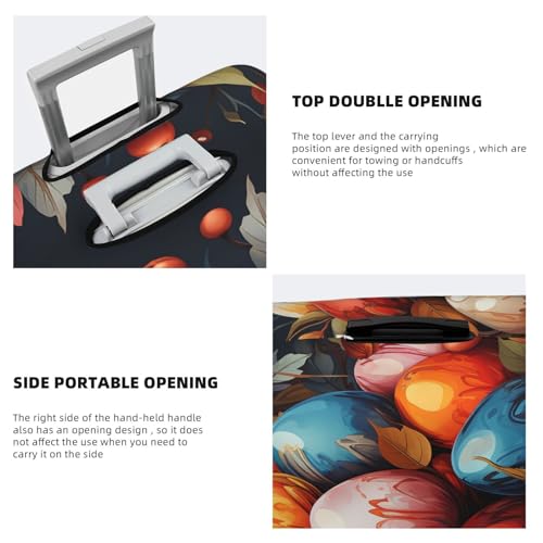 Luggage Cover Travel Suitcase Cover Elastic Suitcase Protector Cover Easter Egg Pattern Luggages Protector Anti-Scratch Luggages Decorative Cover for Adult (18-32 inch)4