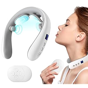 Neck Massager with Heat, Portable Electric Neck Massager for Pain Relief Deep Tissue, 10 Modes&16 Levels, 130g Ultra-Light Wear, Relax Gift for Her/Him/Friend/Dad/Mom