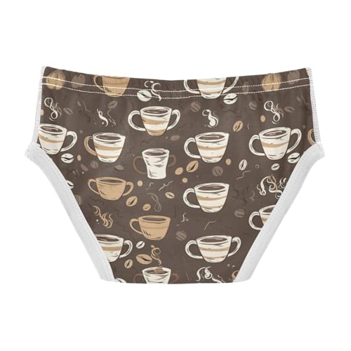 Wusikd Coffee Cups Boys' Underwear Cotton Boys Briefs Soft Toddler Underwear 2T2