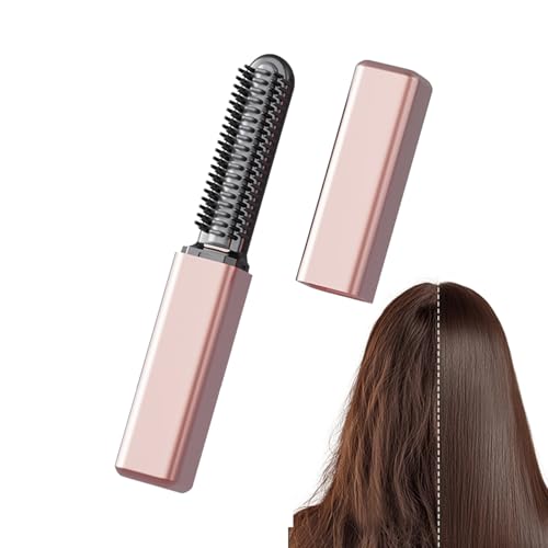 Planchas de pelo para mujeres - Peine recargable inalámbrico portátil | Peine de dientes anchos para alisar y eléctrico plegable, herramienta de peinado multifuncional | Alisado del cabello