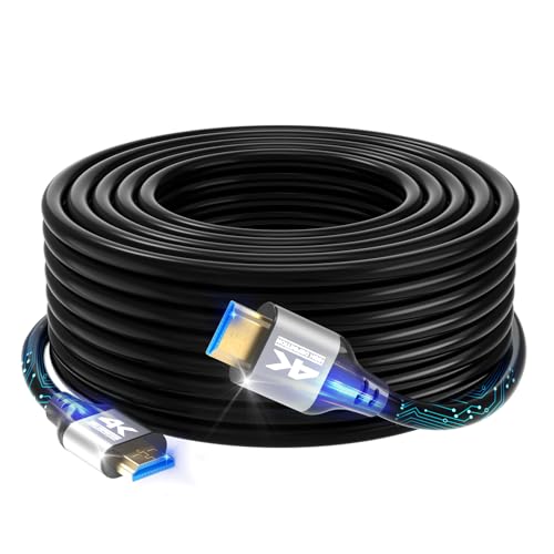 Zazalon 4k HDMI Cable 30 FT,High Speed HDMI 2.0 Cord, Support 4K@60Hz, ARC, HDR, 3D, Ethernet, Compatible with TV, Blu-Ray, PS4/5,Projector, Soundbar, Sky, PC, Laptop by Zazalon - Used condition - US$9.80