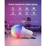 Matter Smart Light Bulbs, Color Changing Light Bulb, Work with Alexa and Google Assistant, Apple Home,16 Million Colors RGBCW, WiFi & Bluetooth LED Light Bulbs, A19, 800 Lumens, 2 Packs - Image 2