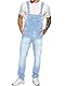 Enzo Herren Ezd390 Ven Denim Dungarees Overalls, Bleach, 32R