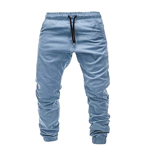 LISTHA Fashion Pants Men\'s Sweatpants Casual Elastic Joggings Sport Solid Baggy Pockets Trousers