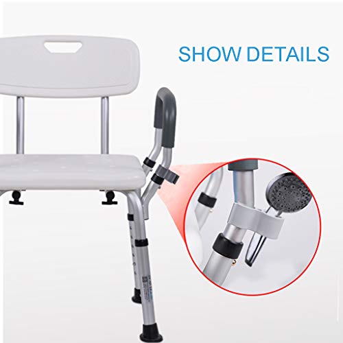 Chaise de douche réglable CHEWYNP avec assise de transfert réversible - 5