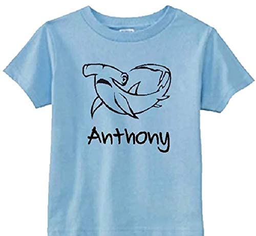 personalized custom hammerhead toddler boys kids girls youth shirt shark tshirt name - Main Image