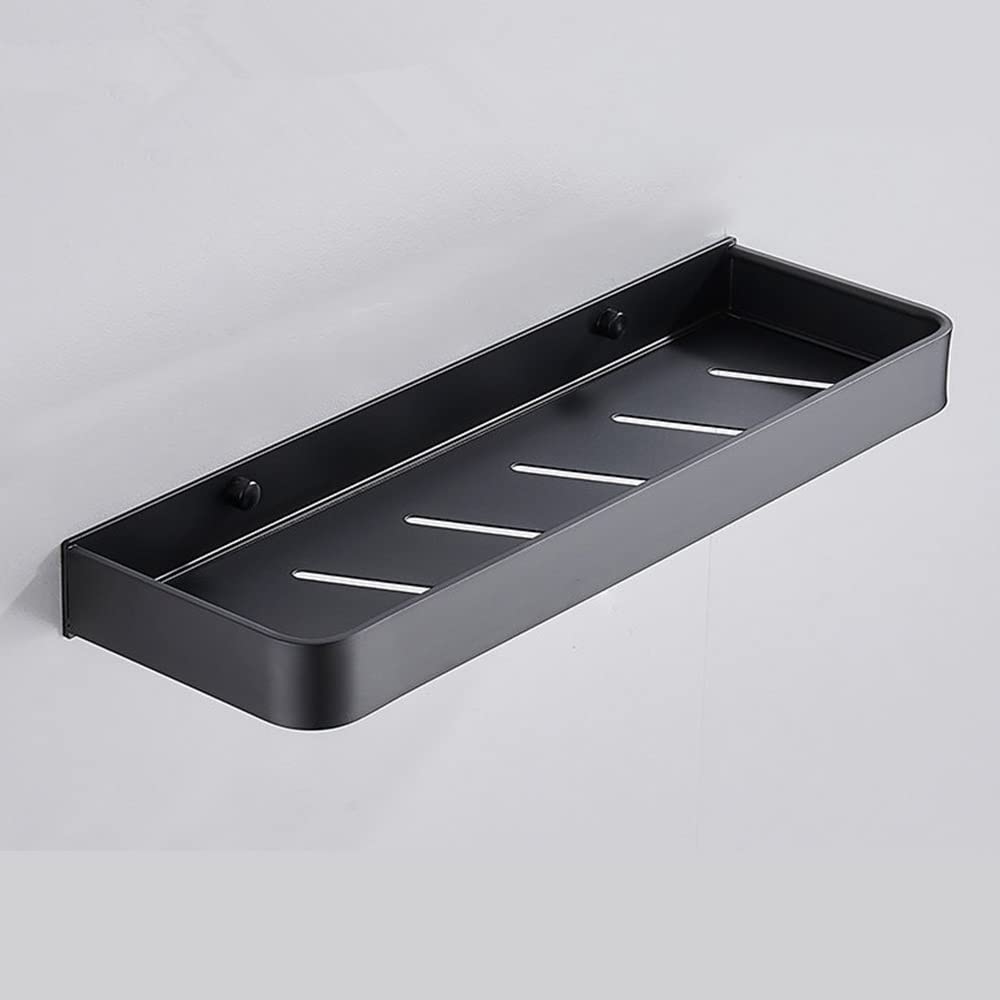BAHELS Shower Caddy Bathroom Black Shelf with Towel Bar Space Aluminum Corner Shelves Towel Rack with Hook Kitchen