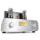 BOYUUSOUND F5 Pure Class A Single-Ended Stereo Tube Integrated Amplifier, 6N1 + 2×6L6 HiFi Tube Amp with Volume Control, Dual RCA Inputs (CD/AUX), 8Ω/4Ω/COM Speaker Outputs
