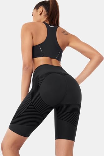 Fanka Body Sculpt Reversible Biker Shorts with Side Pockets - High Waist Tummy Control 9 Yoga Shorts for Women3